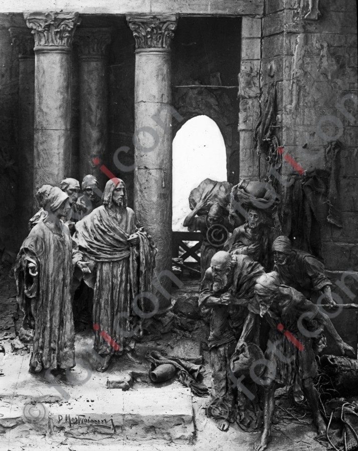 Jesus reinigt den Tempel | Jesus cleans the temple - Foto simon-134-037-sw.jpg | foticon.de - Bilddatenbank für Motive aus Geschichte und Kultur